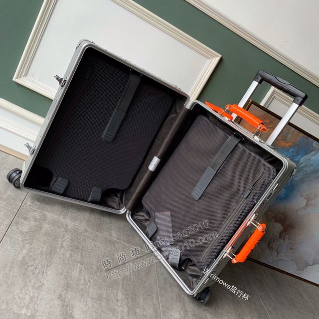 Rimowa拉杆箱 66654 Rimowa x AMBUSH 全鋁鎂合金 全新亮橘色手柄 日默瓦拉箱 行李箱xzx1159